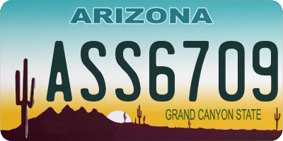 AZ license plate ASS6709