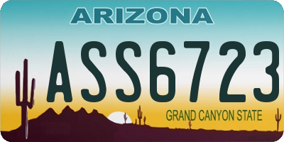 AZ license plate ASS6723