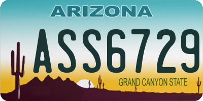 AZ license plate ASS6729