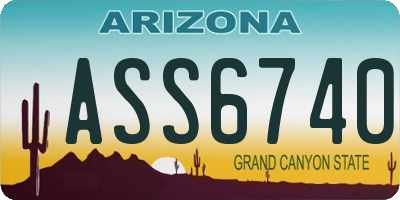 AZ license plate ASS6740