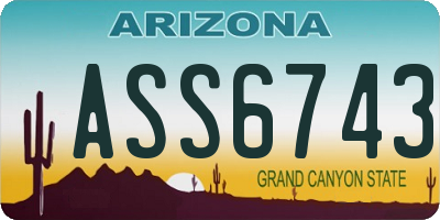 AZ license plate ASS6743
