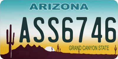 AZ license plate ASS6746