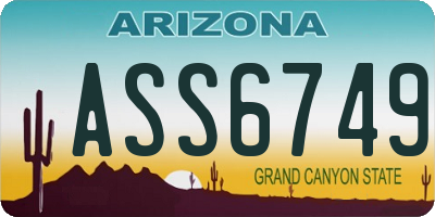 AZ license plate ASS6749