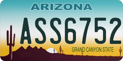 AZ license plate ASS6752