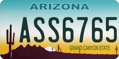 AZ license plate ASS6765