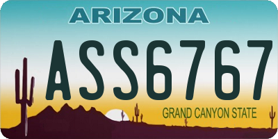 AZ license plate ASS6767