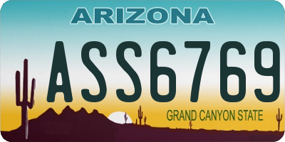AZ license plate ASS6769