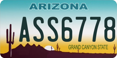 AZ license plate ASS6778
