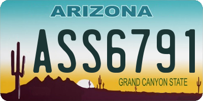 AZ license plate ASS6791