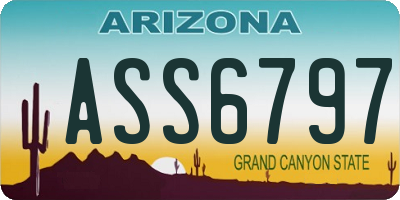 AZ license plate ASS6797