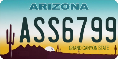 AZ license plate ASS6799