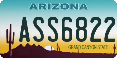 AZ license plate ASS6822