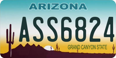 AZ license plate ASS6824