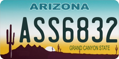 AZ license plate ASS6832