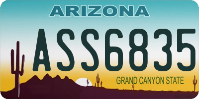 AZ license plate ASS6835