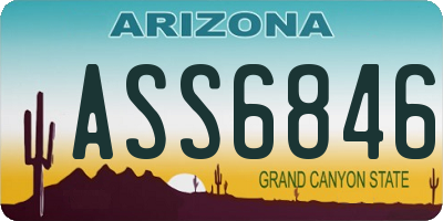 AZ license plate ASS6846