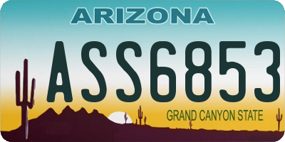 AZ license plate ASS6853