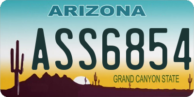 AZ license plate ASS6854