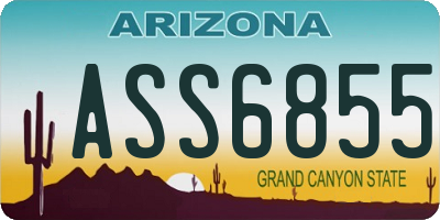 AZ license plate ASS6855