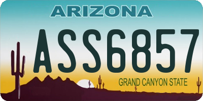 AZ license plate ASS6857