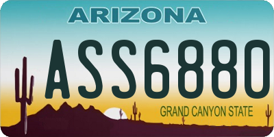 AZ license plate ASS6880