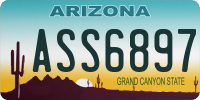 AZ license plate ASS6897