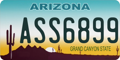 AZ license plate ASS6899