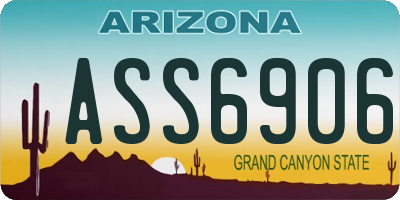 AZ license plate ASS6906