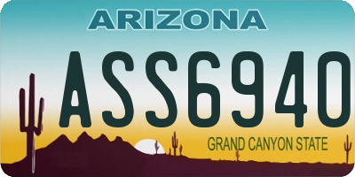 AZ license plate ASS6940