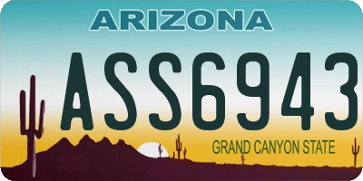 AZ license plate ASS6943