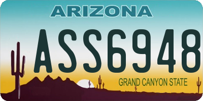 AZ license plate ASS6948