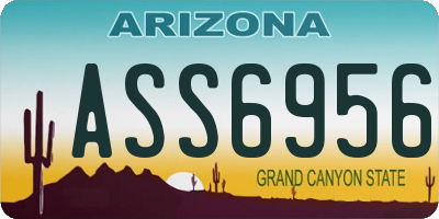AZ license plate ASS6956