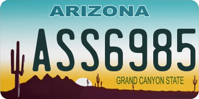AZ license plate ASS6985