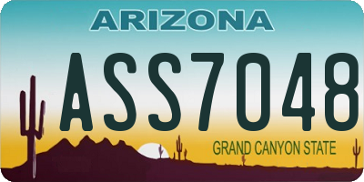 AZ license plate ASS7048