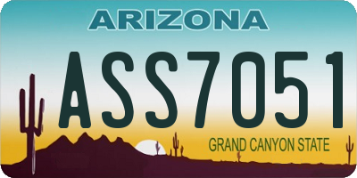 AZ license plate ASS7051