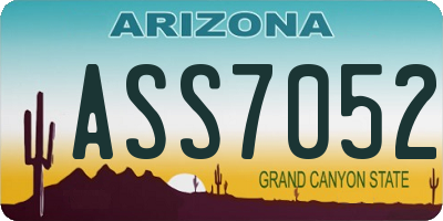 AZ license plate ASS7052