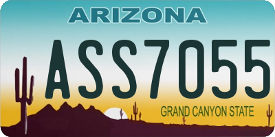AZ license plate ASS7055