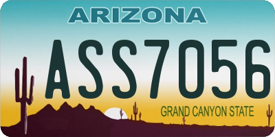 AZ license plate ASS7056