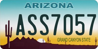 AZ license plate ASS7057
