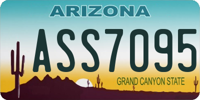AZ license plate ASS7095