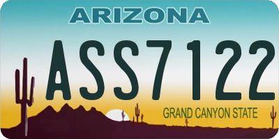 AZ license plate ASS7122