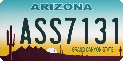 AZ license plate ASS7131