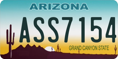 AZ license plate ASS7154
