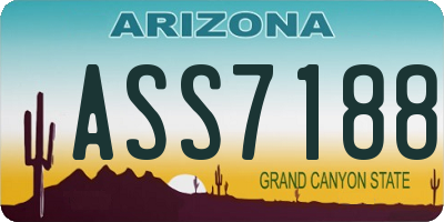 AZ license plate ASS7188