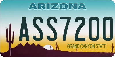 AZ license plate ASS7200