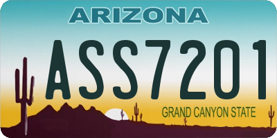 AZ license plate ASS7201