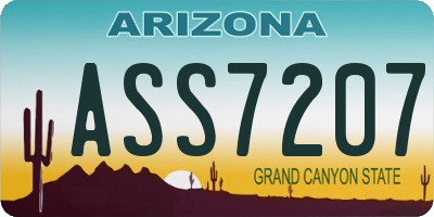 AZ license plate ASS7207