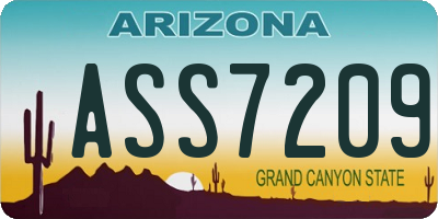 AZ license plate ASS7209
