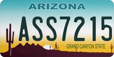 AZ license plate ASS7215