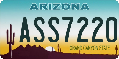 AZ license plate ASS7220